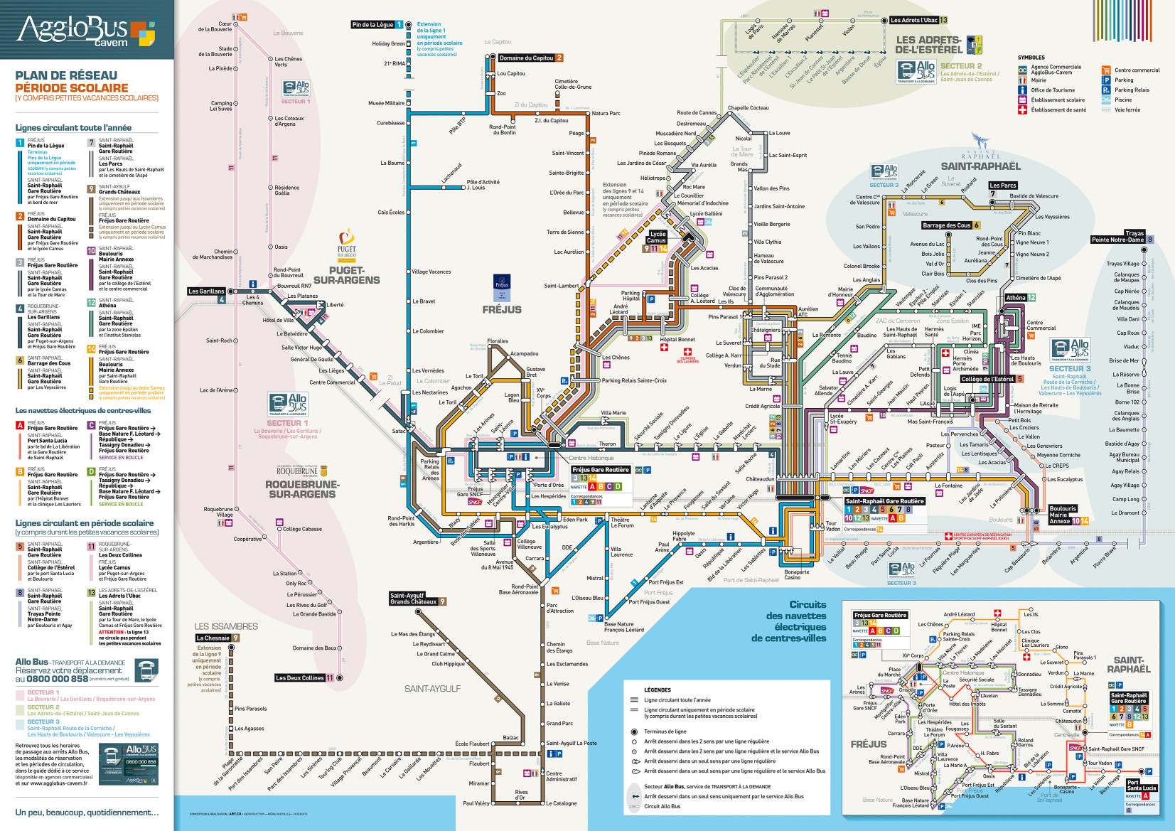 Plan du réseau 2018 Agglobus Cavem Plan du réseau 2018 Agglobus Cavem